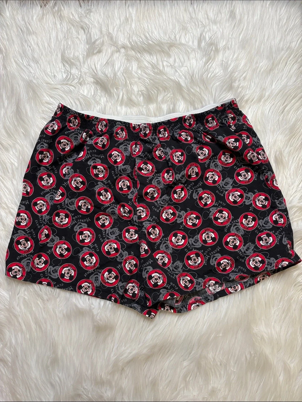 Disney Mickey Mouse Men’s Red & Black Boxer Shorts - 2 Pack, Large